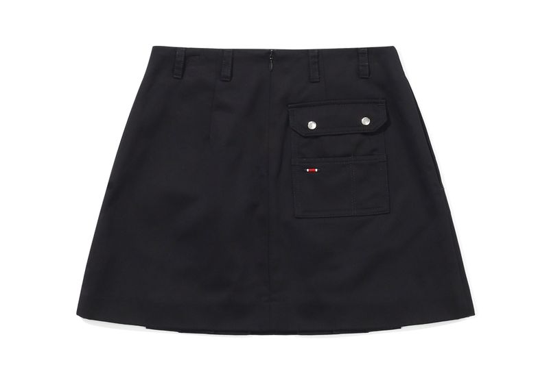 COTTON LOW RISE KILT SKIRT