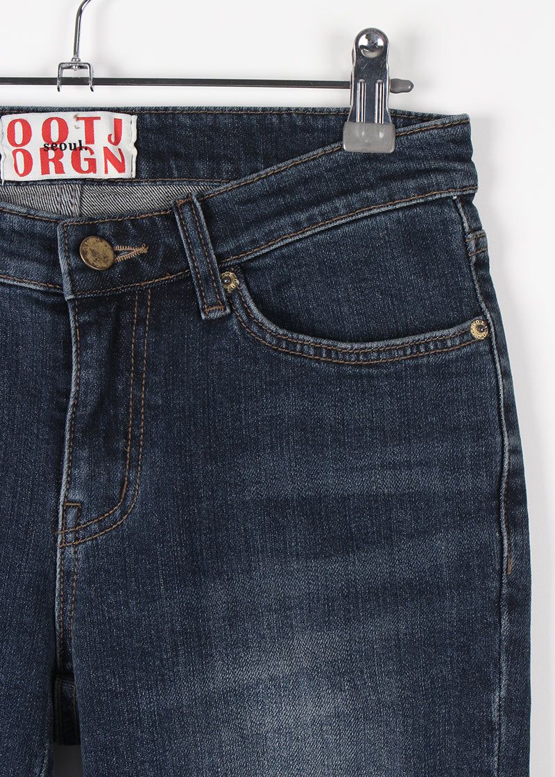 SHIRRING CAPRI DENIM