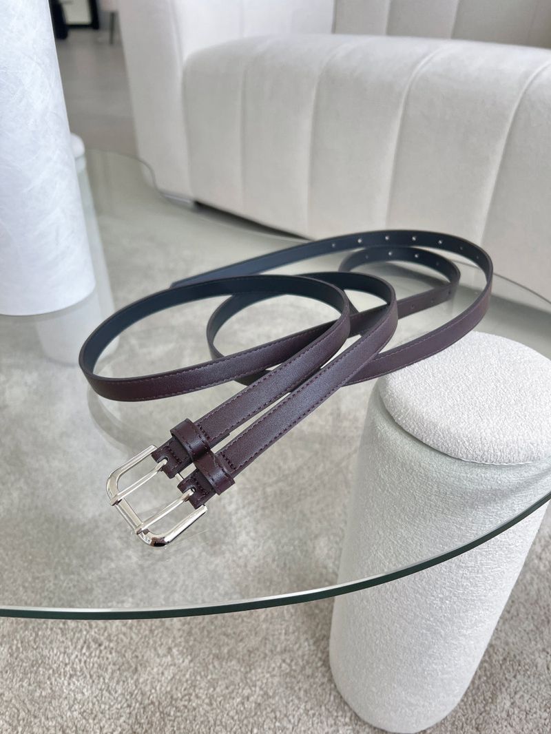 Dual Frame Double Line Leather Belt