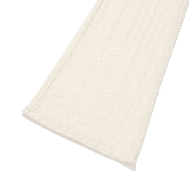 CHERRY LACE BOOTCUT PANTS [IVORY]