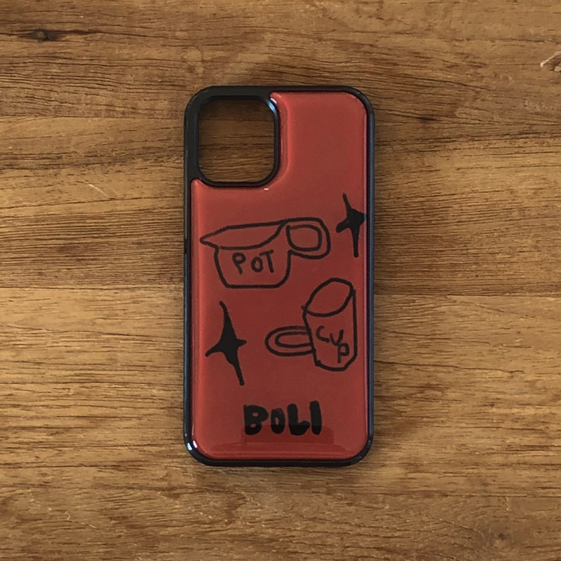 BOLI（ボリ）の「カップ アンド ポット 002 レッドエポキシケース（スマホグッズ/小物）」
