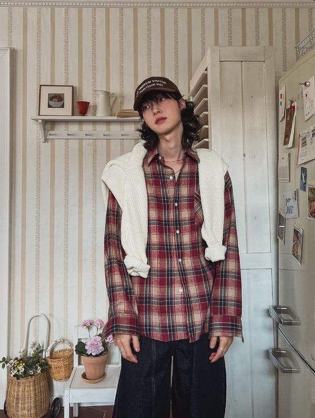 Doze loose fit check shirt