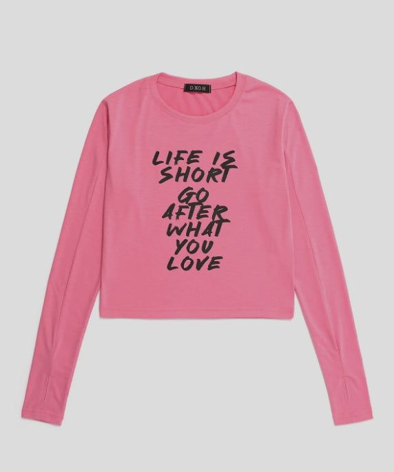 LIFE SEMI WARMER CROP T-SHIRTS 