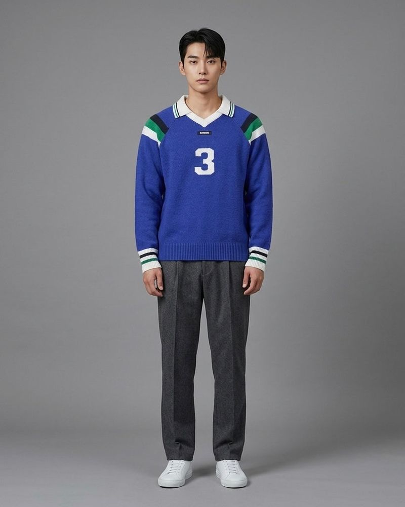  Blue Collar V-Neck Knit