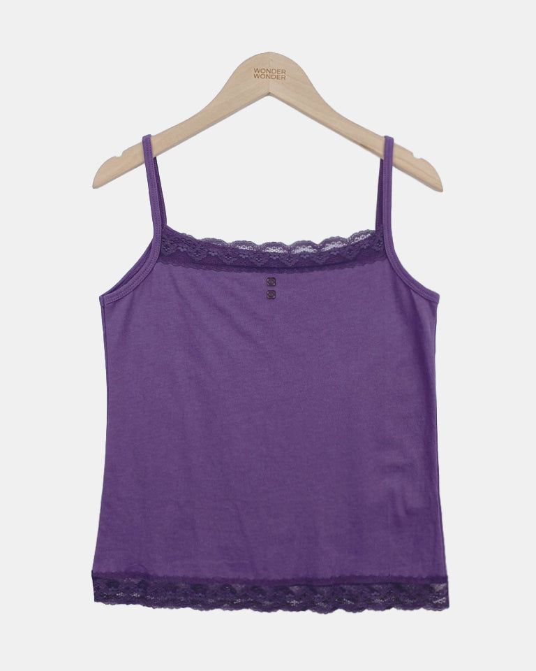 Leco Button Lace Sleeveless Top