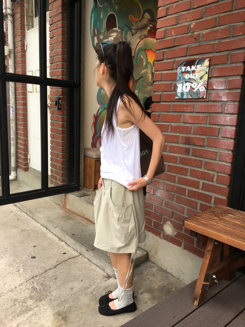Coined layer sleeveless top (3color)