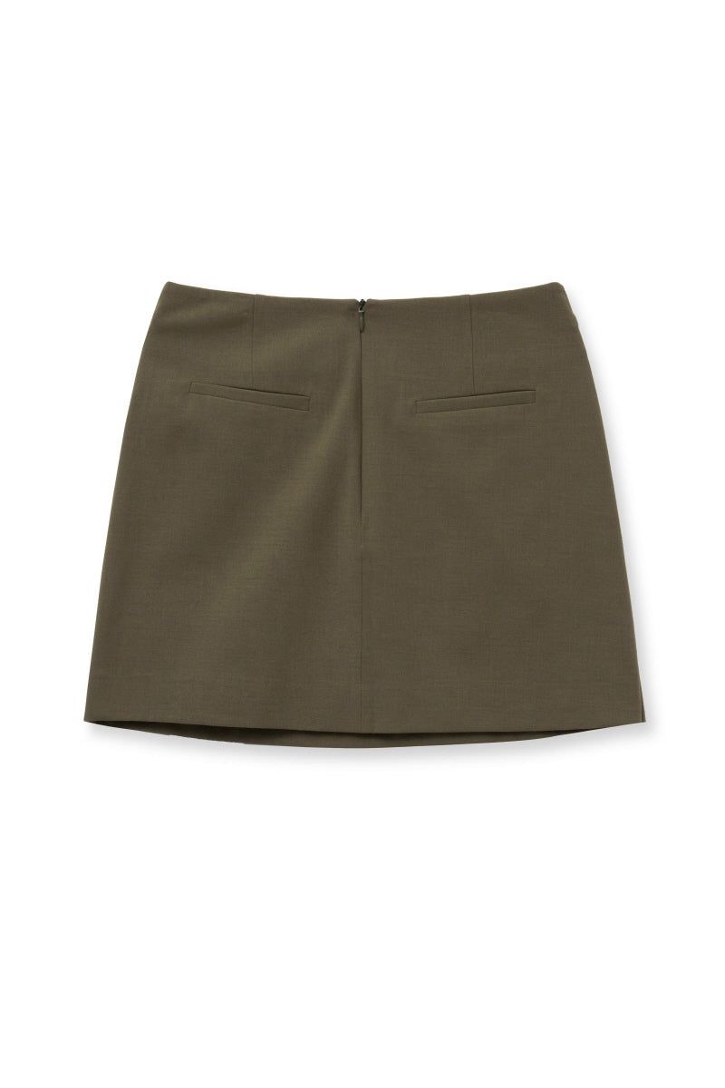 zip skirt (brown)