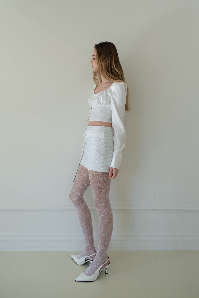 [Seow] Satin Shirring Blouse(2colors)