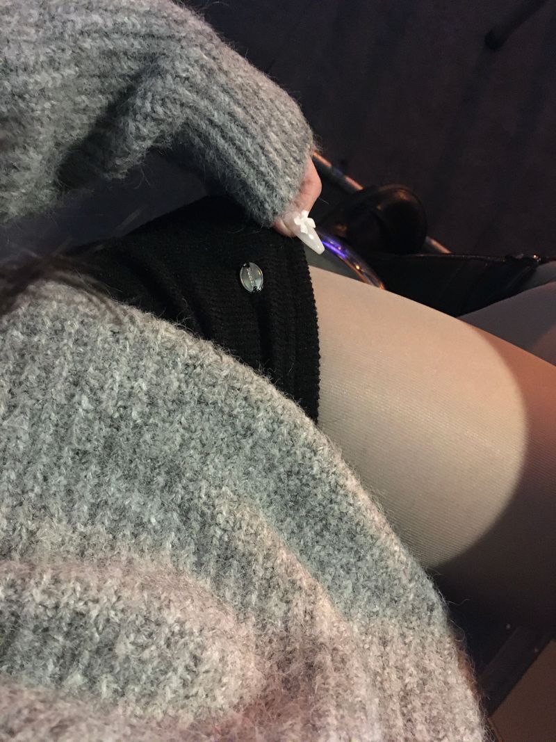 Layered knit pants