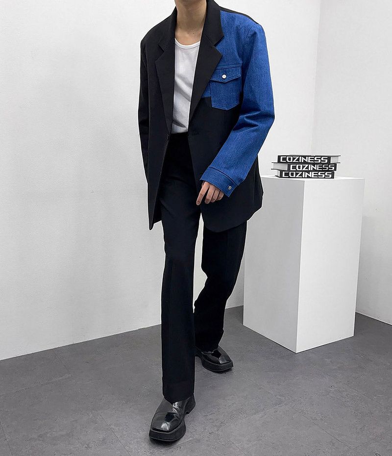 NB Minimal Blue Colored Jacket