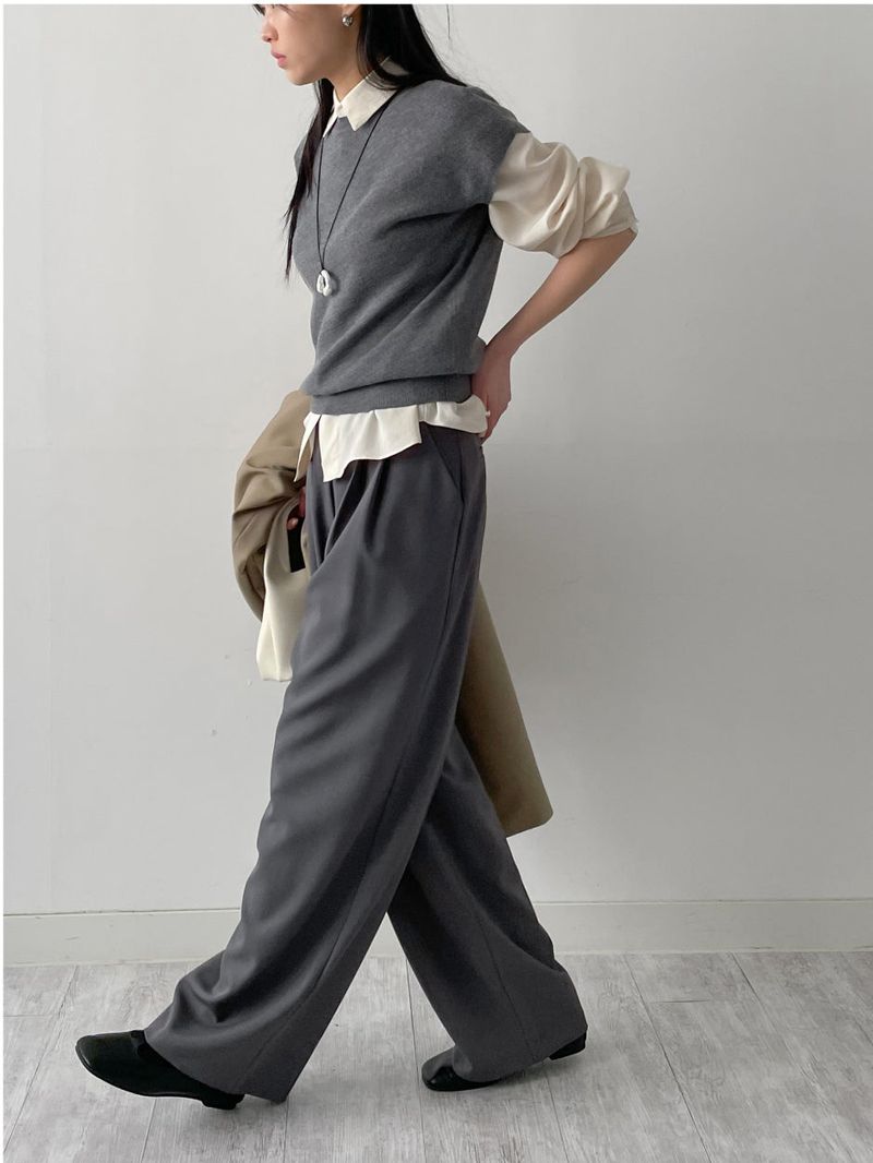 Amy Two Tuck Wide Slacks