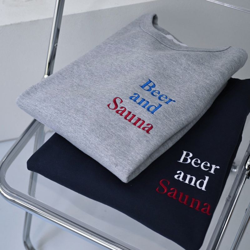 OneDrop Beer and Sauna 刺繍logo スウェット