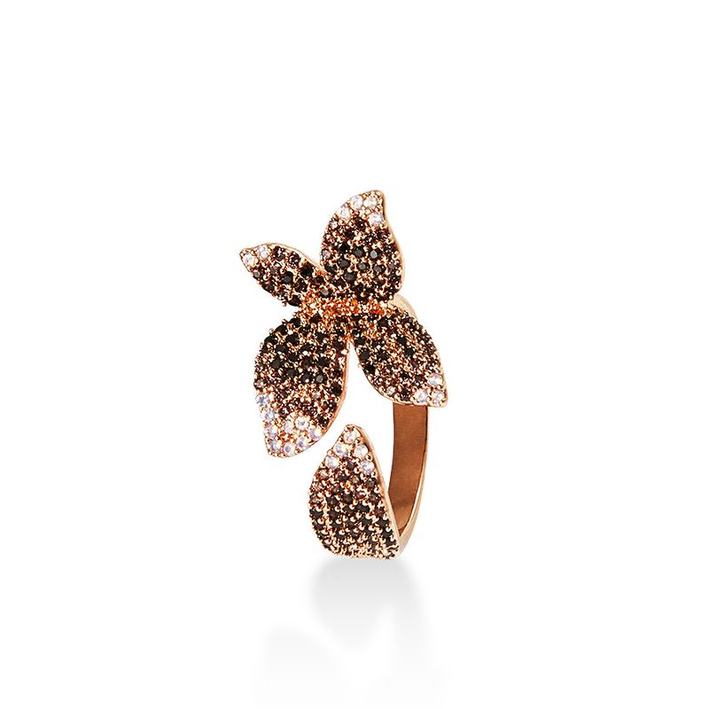 MACIER(マシール)の「Rose Blossom Open Ring(Accessories)」
