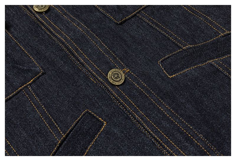 Raw Denim Fitted Work Jacket