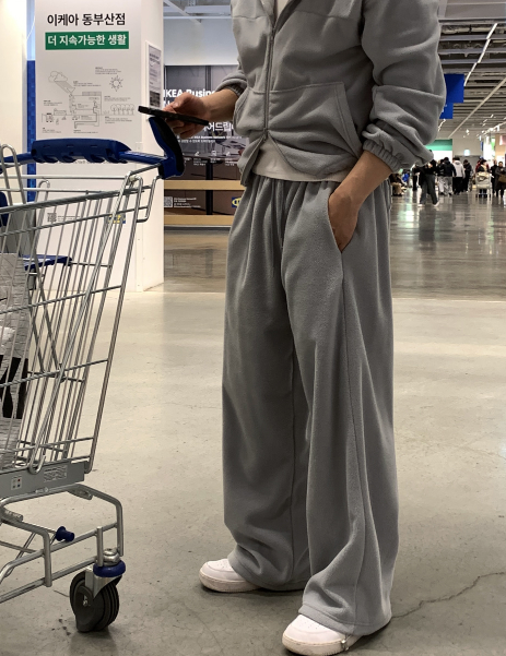 [Set-up]Find fleece sweat zip-up pants