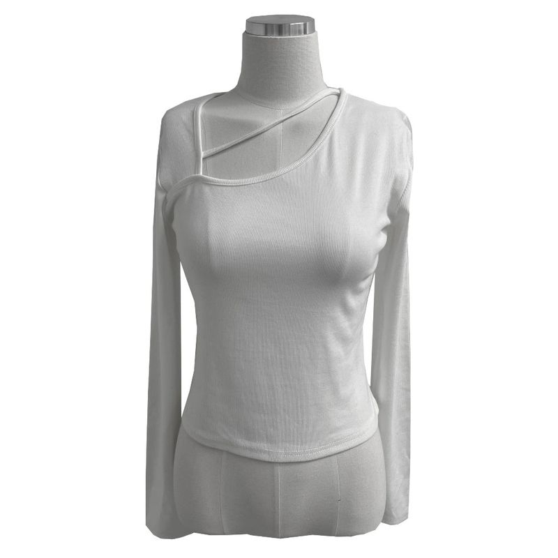 Basic Front Strap Long Sleeve Golf T-Shirt (4 Colors)