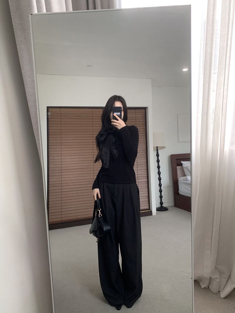 Tilly Tie Scarf Long Sleeve Top
