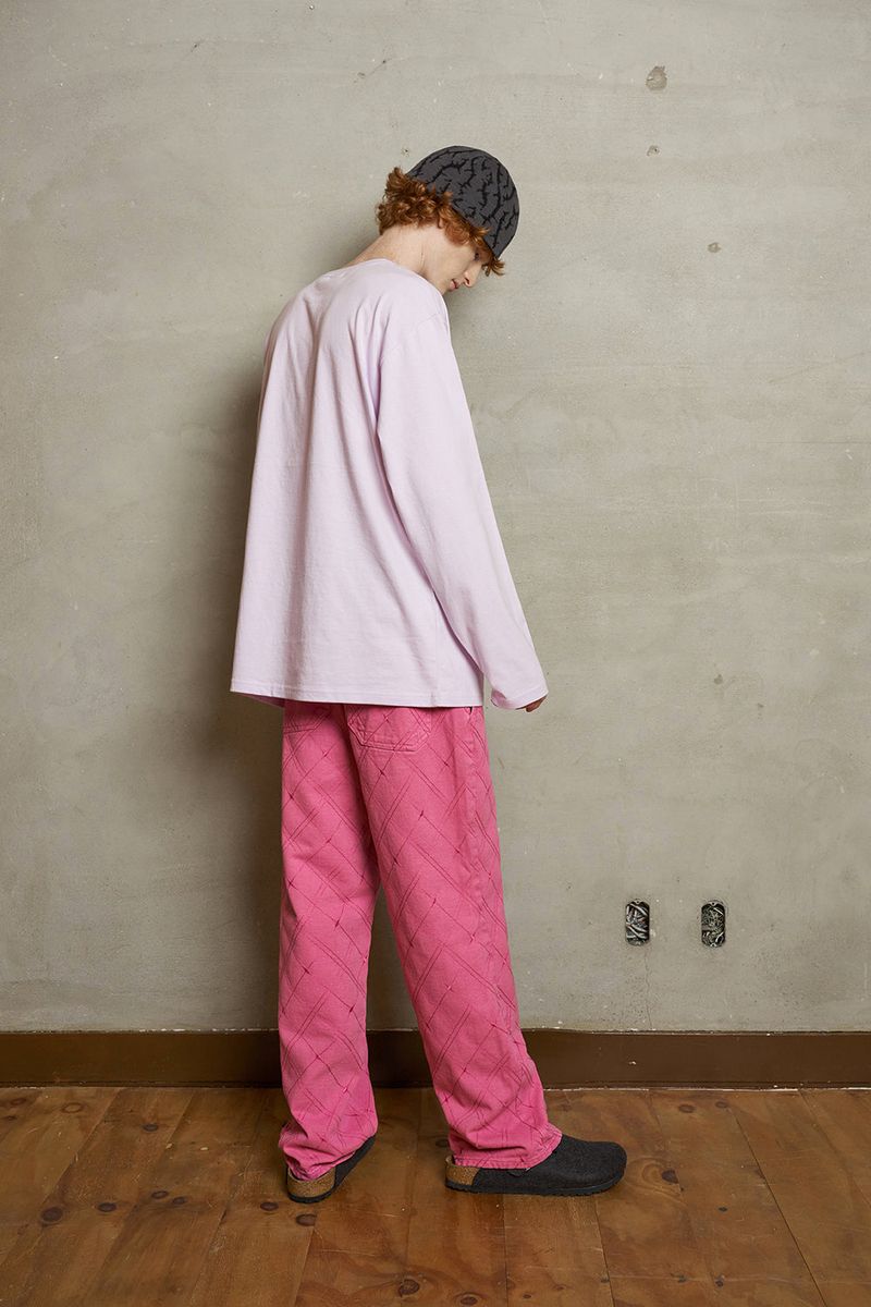 ARGYLE EMBROIDERED PANTS