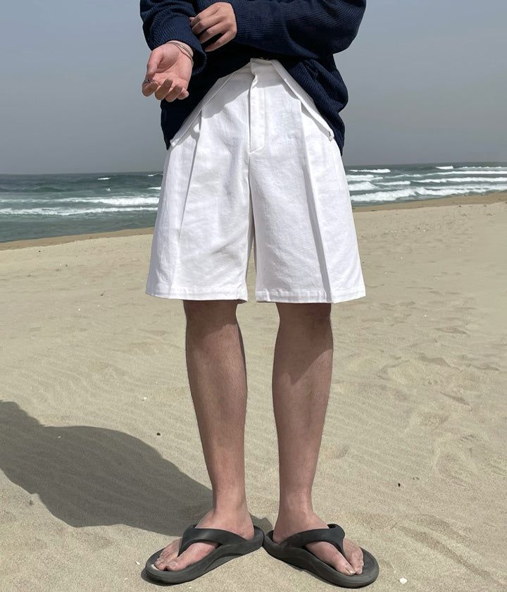 NEVERDOWHY（ネバードゥワイ）の「 PORT COTTON TWO TUCK HALF PANTS(5COLOR)（Pants）」