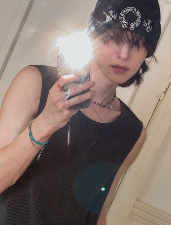 Frank pigment waffle tank top
