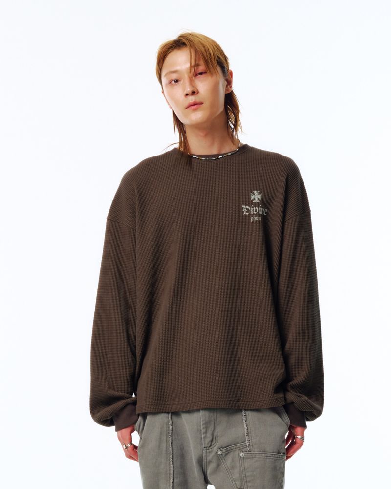 Divine Waffle Long Sleeved/Dark Brown