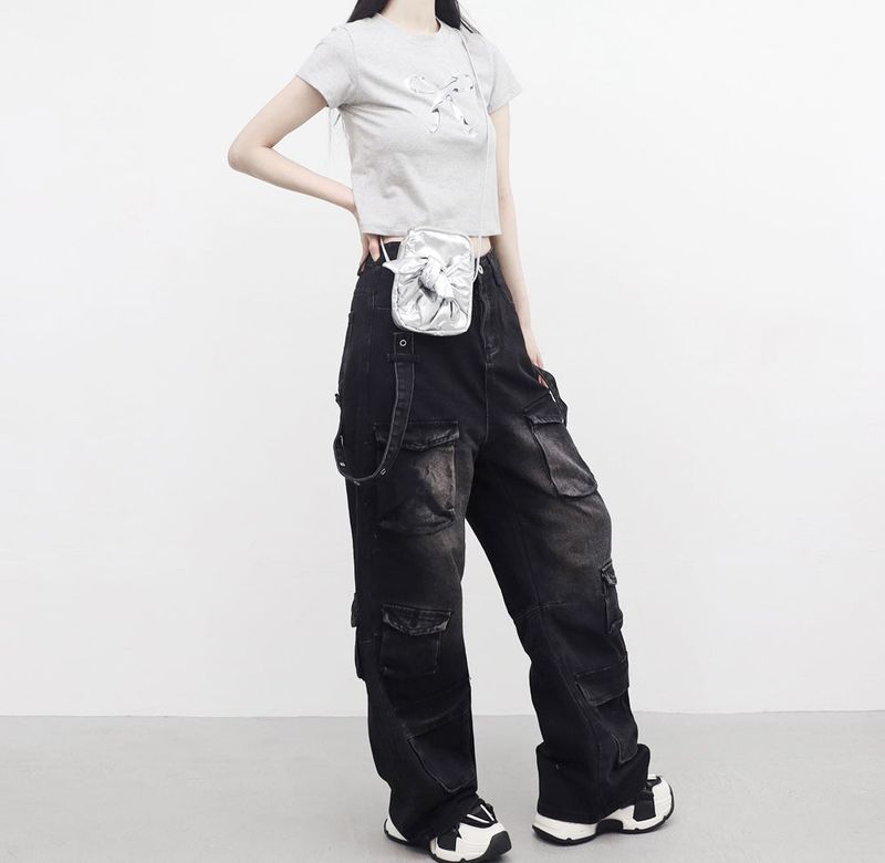 Ibian pocket strap pants
