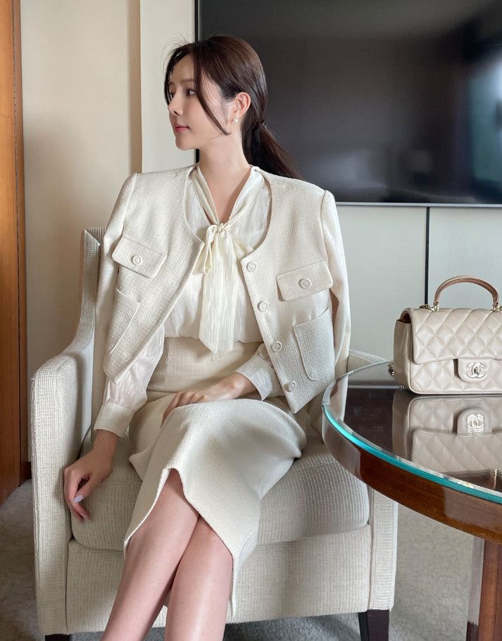 Eve Tweed Crop Jacket