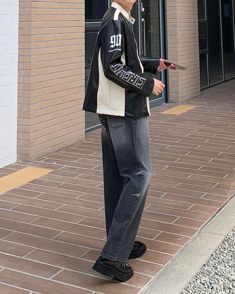 90's Bike Leather Jacket (2 colors)