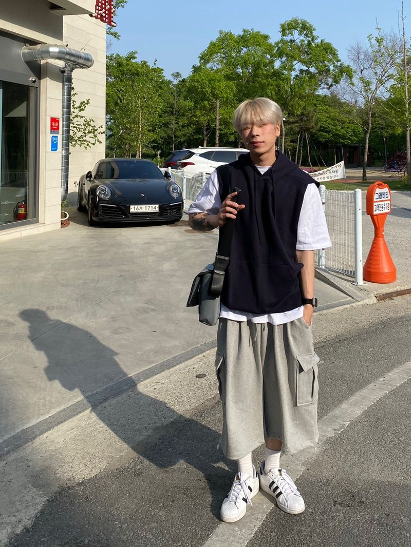 Terry Cargo Sweat String Half Pants 3C
