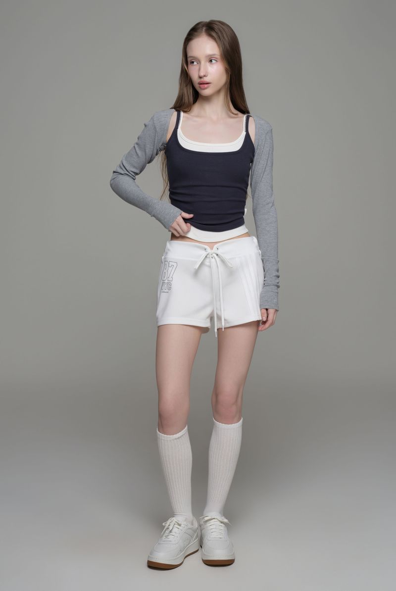 Doubles soft layered camisole top, Navy