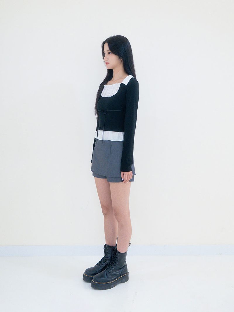 Moa skirt pants (Gray)