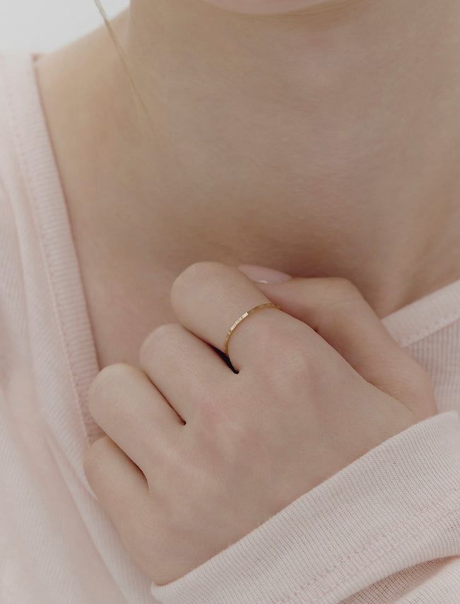 26SS★ Truly Essence 14K Single Cutout Ring