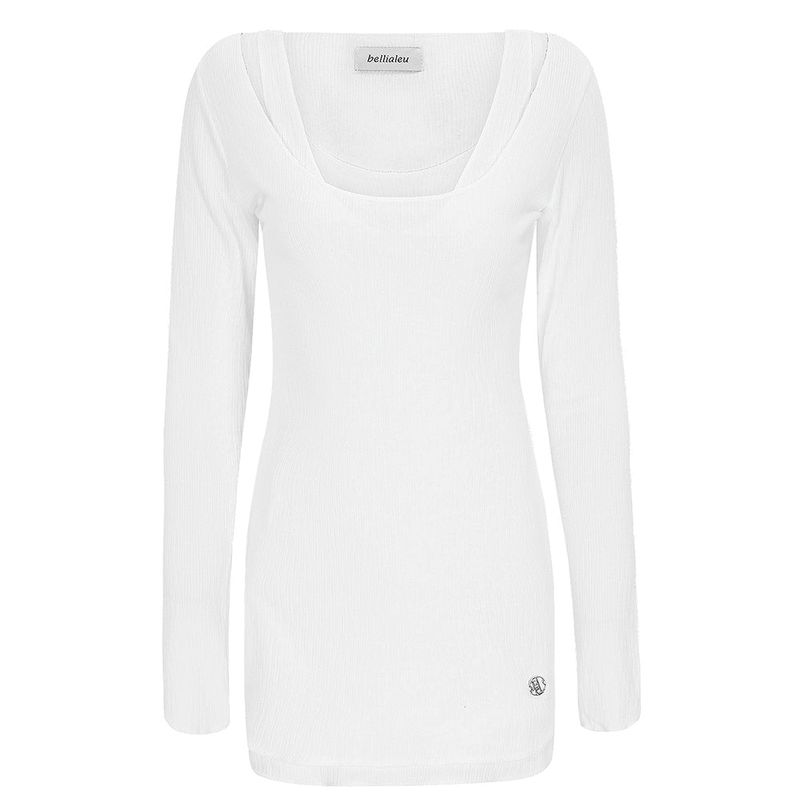 OVERLOCK DRESS-WHITE