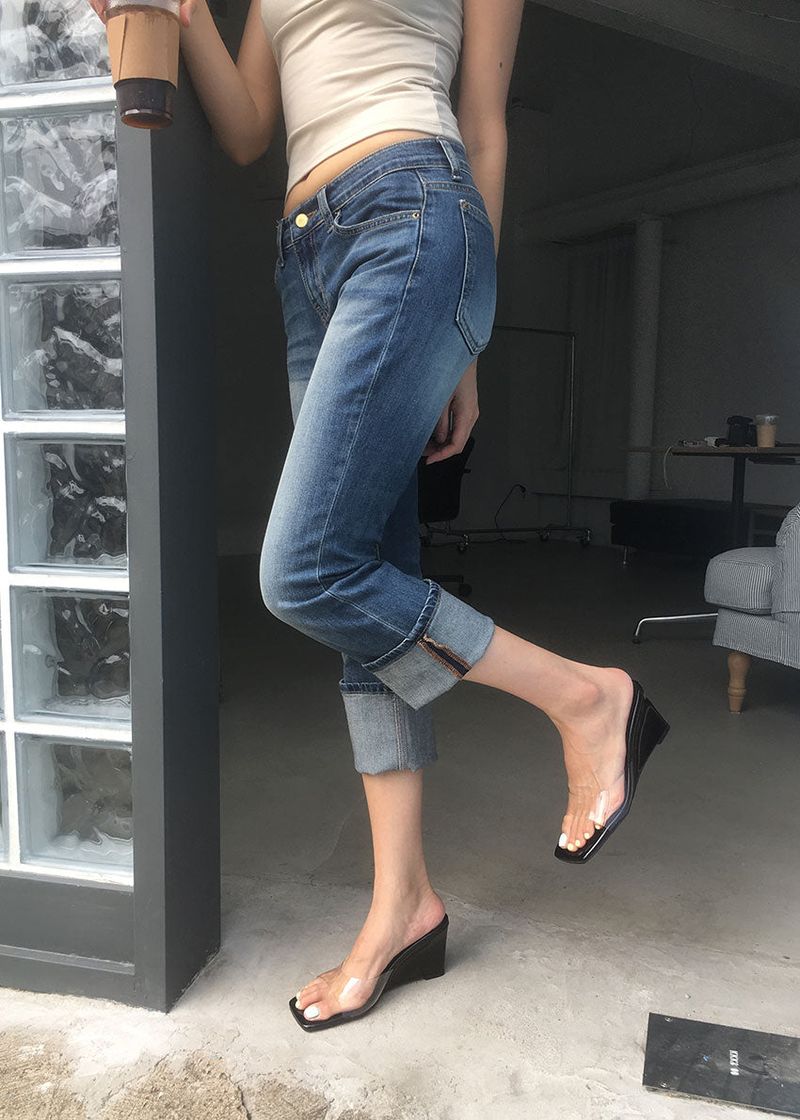 CLEAR WEDGE HEELS
