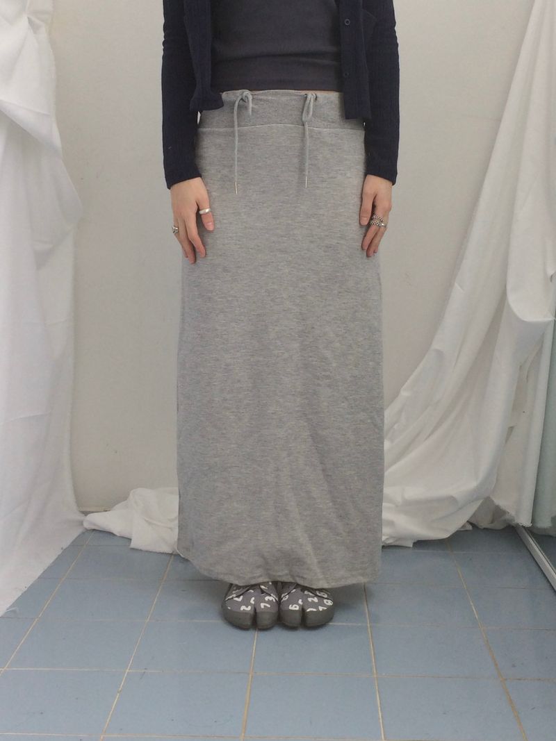 Slim Base String Long Skirt