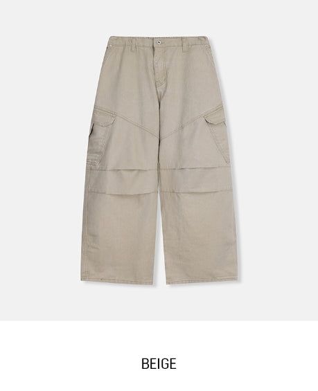 Poner Cation Parachute Diagonal Cargo Pants