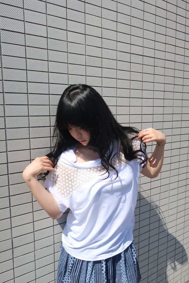 メッシュペッパードットTシャツ (2c)