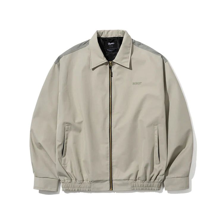 CL COLLAR NECK JACKET - CREAM/KHAKI BEIGE