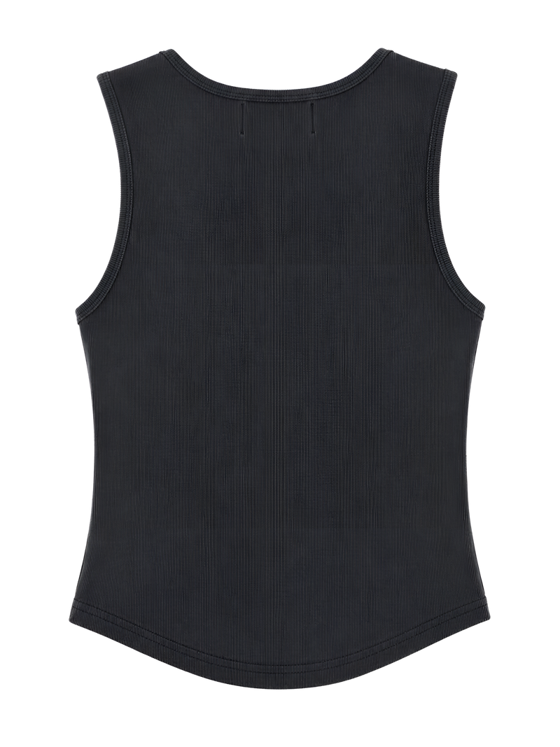 HORIZON RING SHORT SLEEVELESS [CHARCOAL]