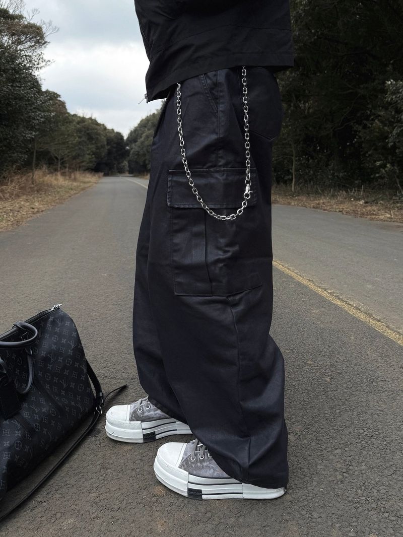 Bisque carbon coated cargo pants
