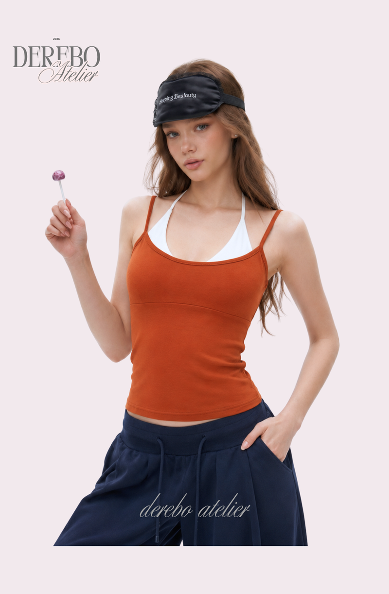 double halter pad sleeveless top