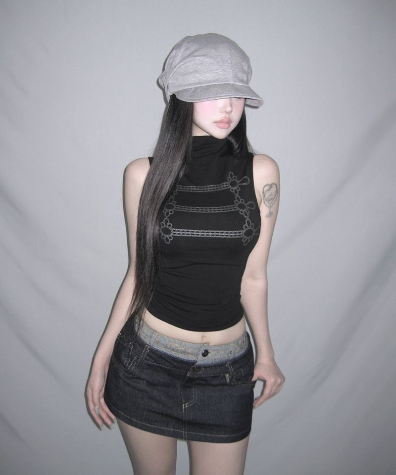 silver leon top (3colors)