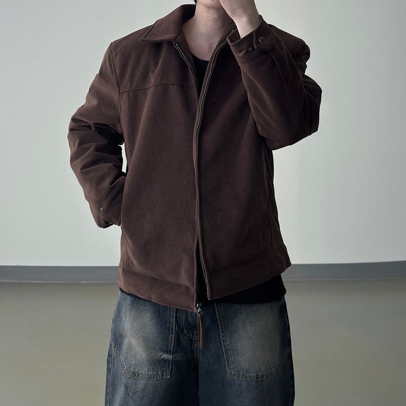 Luna suede padding jacket