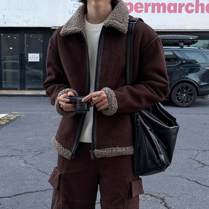 LMN Martin Suede Wool Sheepskin Jacket (2 colors)