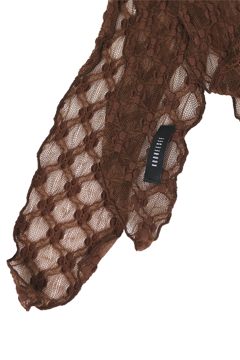 Net Lace Scarf (Brown)