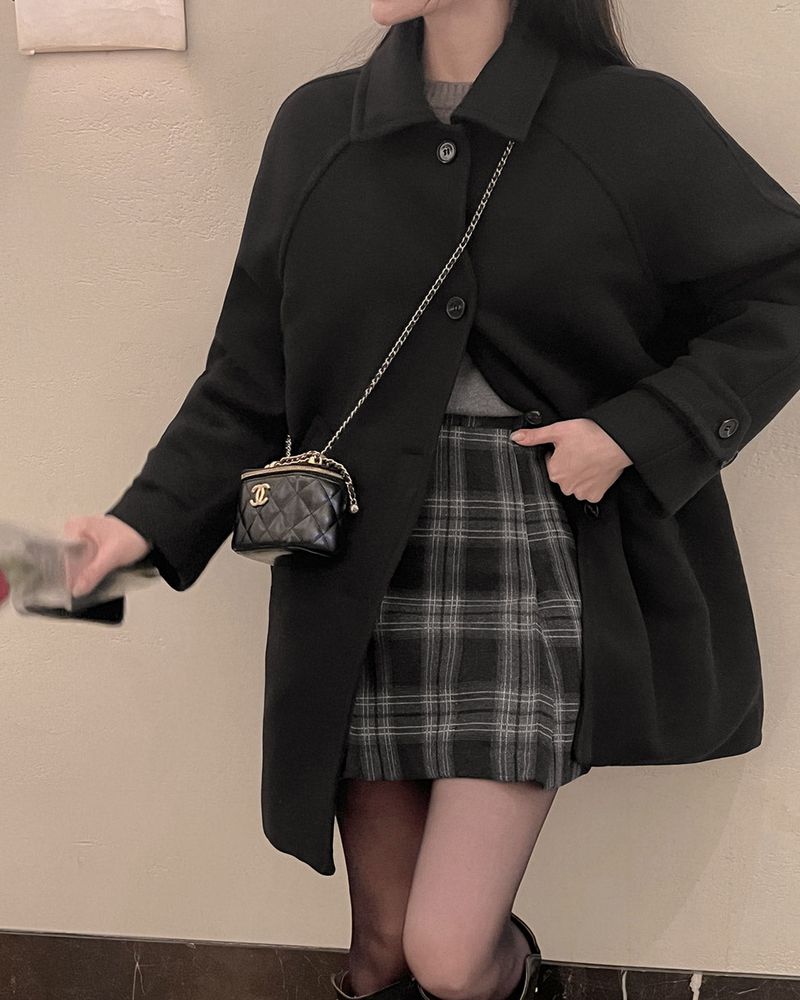 Wool half coat