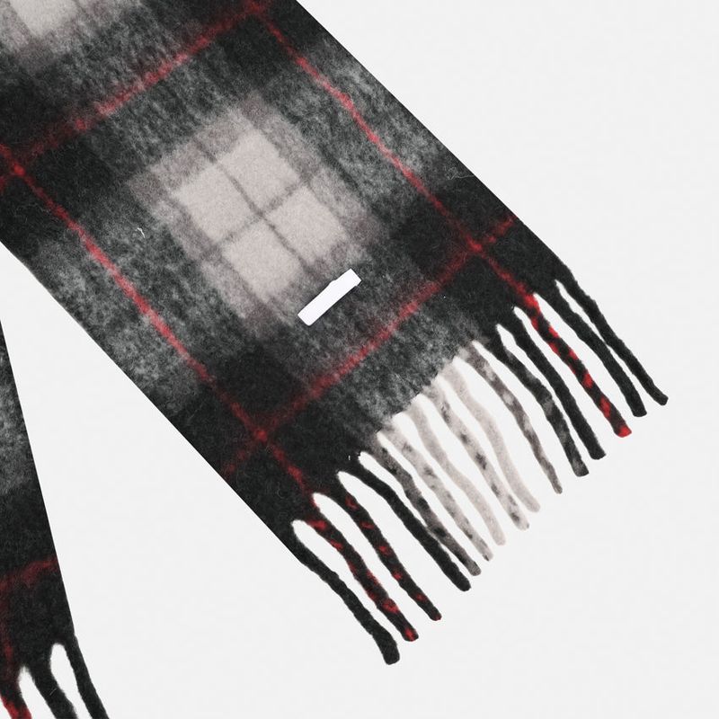 No.1547 wool check muffler (4color)
