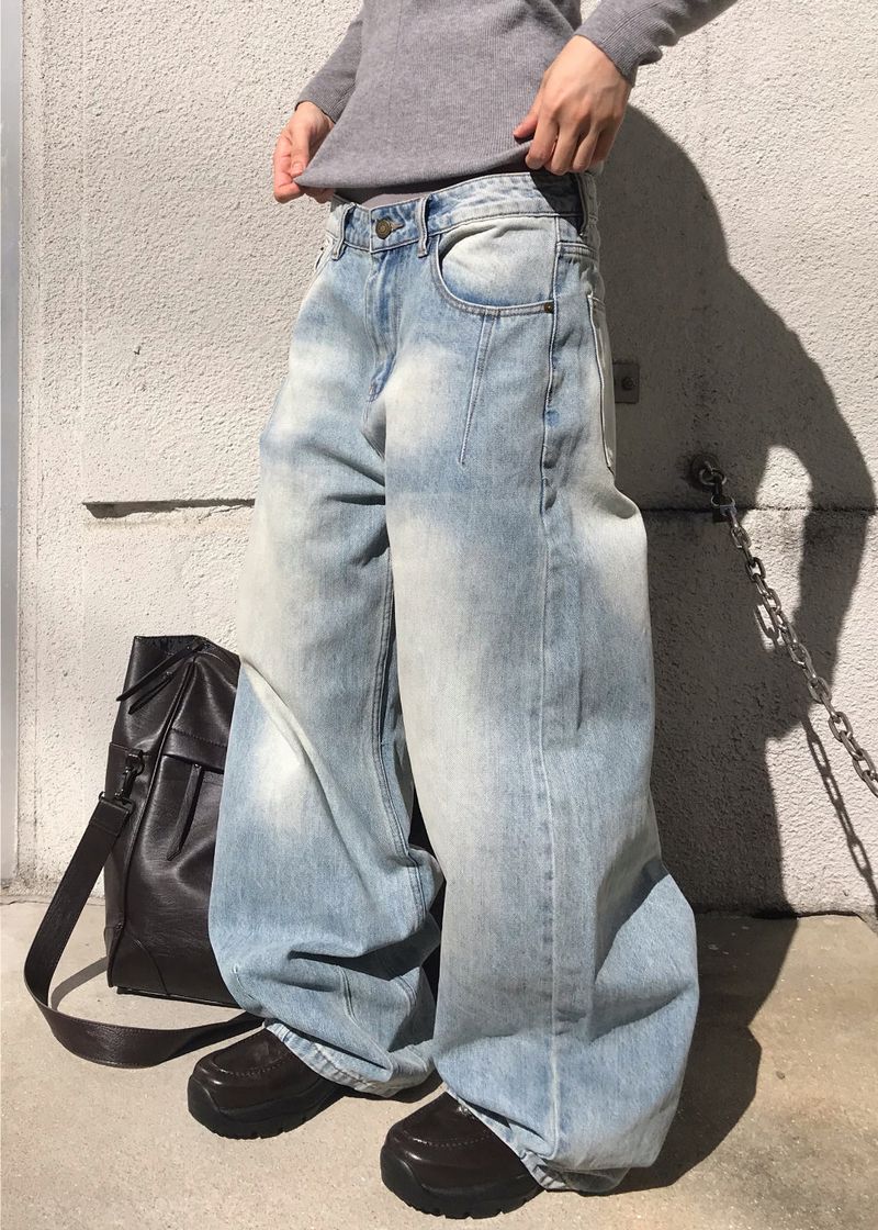  DART WIDE WASHING DENIM