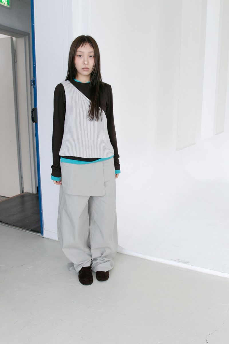 wrap skirt pocket pants(3colors)