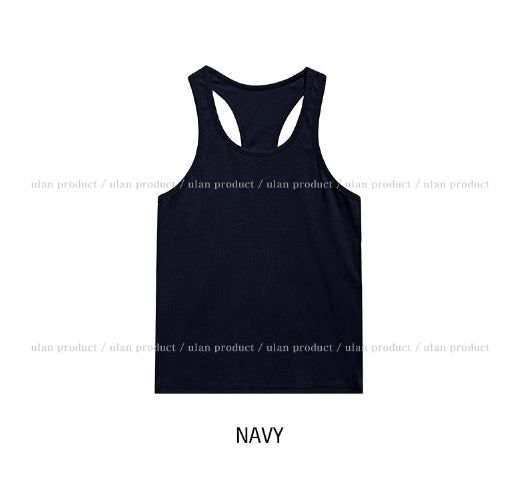 [U-BASIC] Cerandi Ribbed Y Mango Sleeveless
